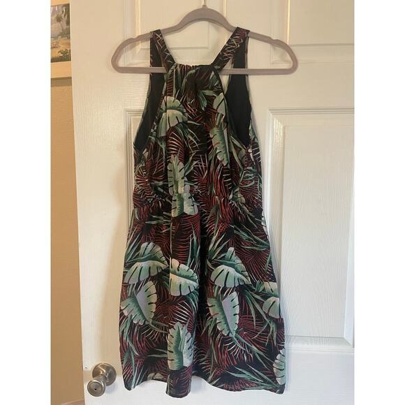 Madewell Silk Island Dress in Jungle Leaf Print Size 4 - Picture 2 of 12